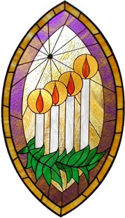 Stained Glass: Advent Candles